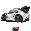 Porsche GT3RS Cartoon Sticker
