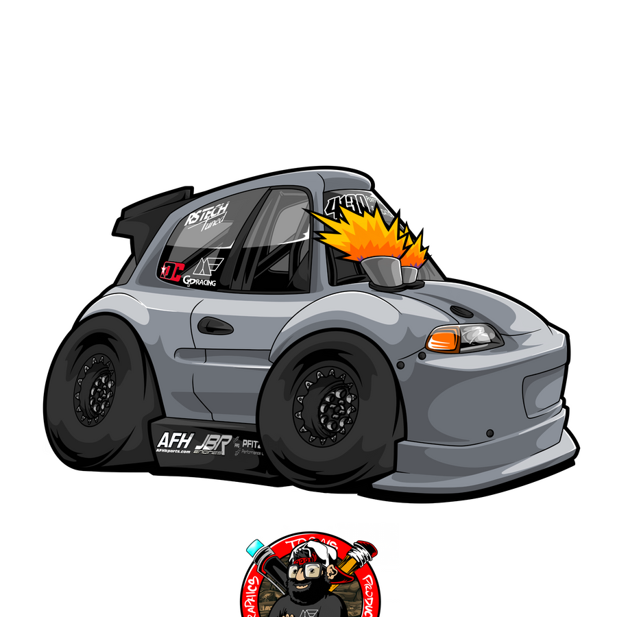 Bandit Cartoon Sticker